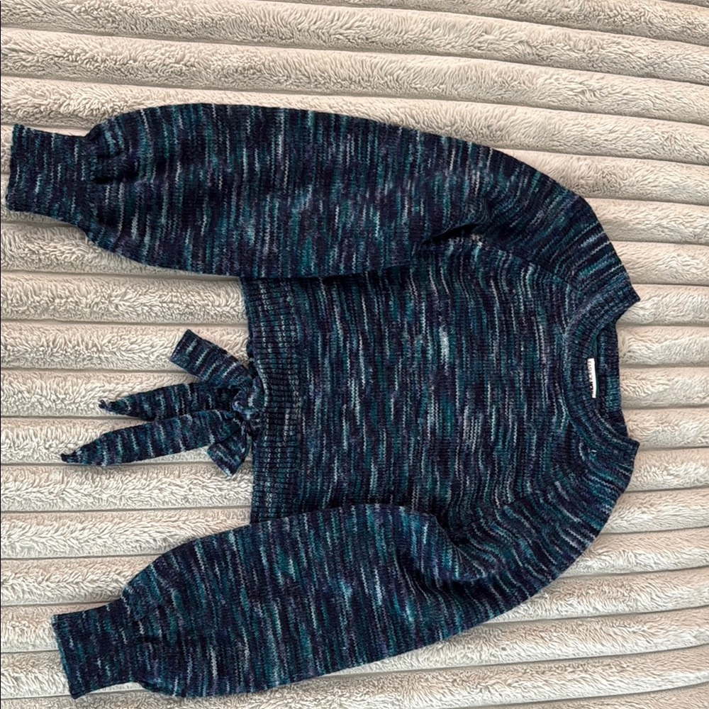 Fashion Nova Multicolor Knit Sweater with Tie Detail - Picture 4 of 9
